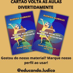 Cartão volta às aulas divertidamente