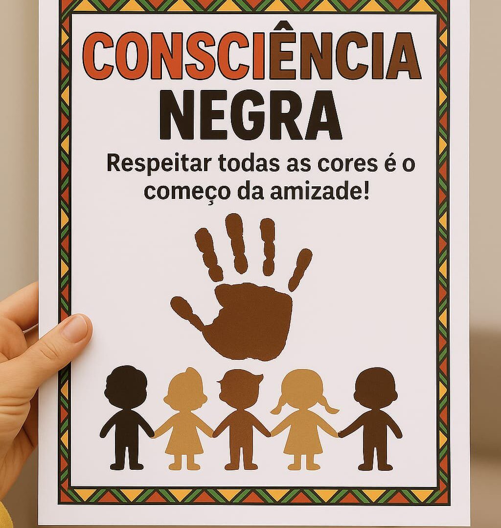 Atividade Consciência Negra – Pintura com a mãozinha