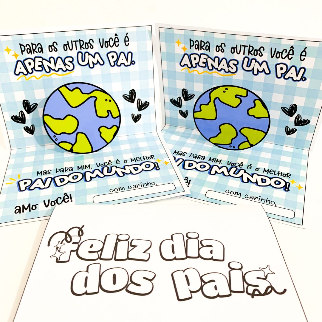 Cartão Dia dos Pais tema: Melhor Pai do Mundo