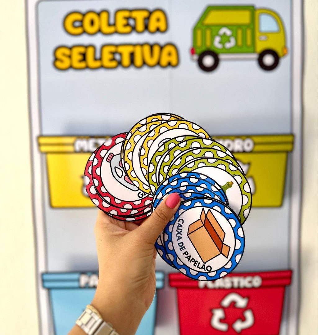Cartaz Coleta Seletiva para trabalhar o tema Meio Ambiente