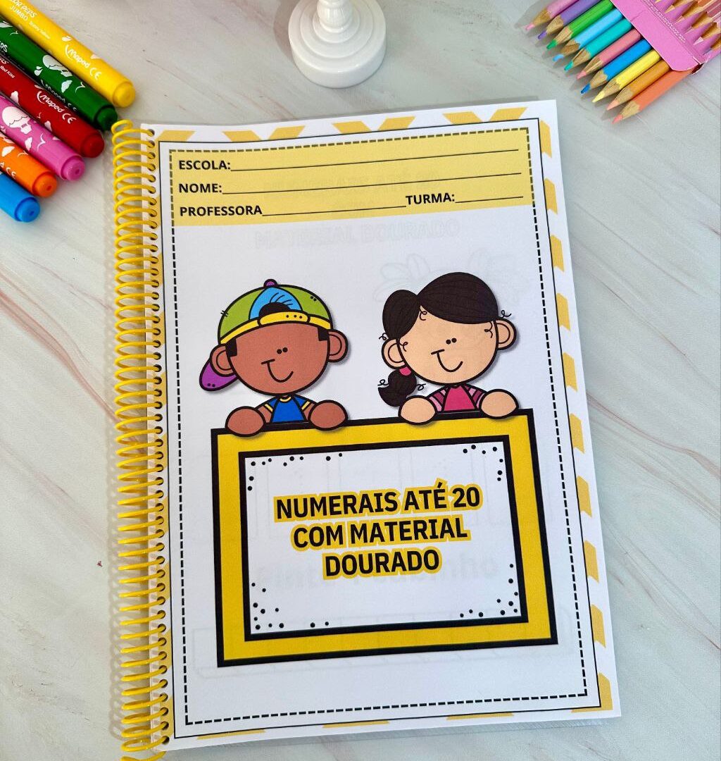 Apostila de atividades para trabalhar os numerais de 1 a 20 com material Dourado