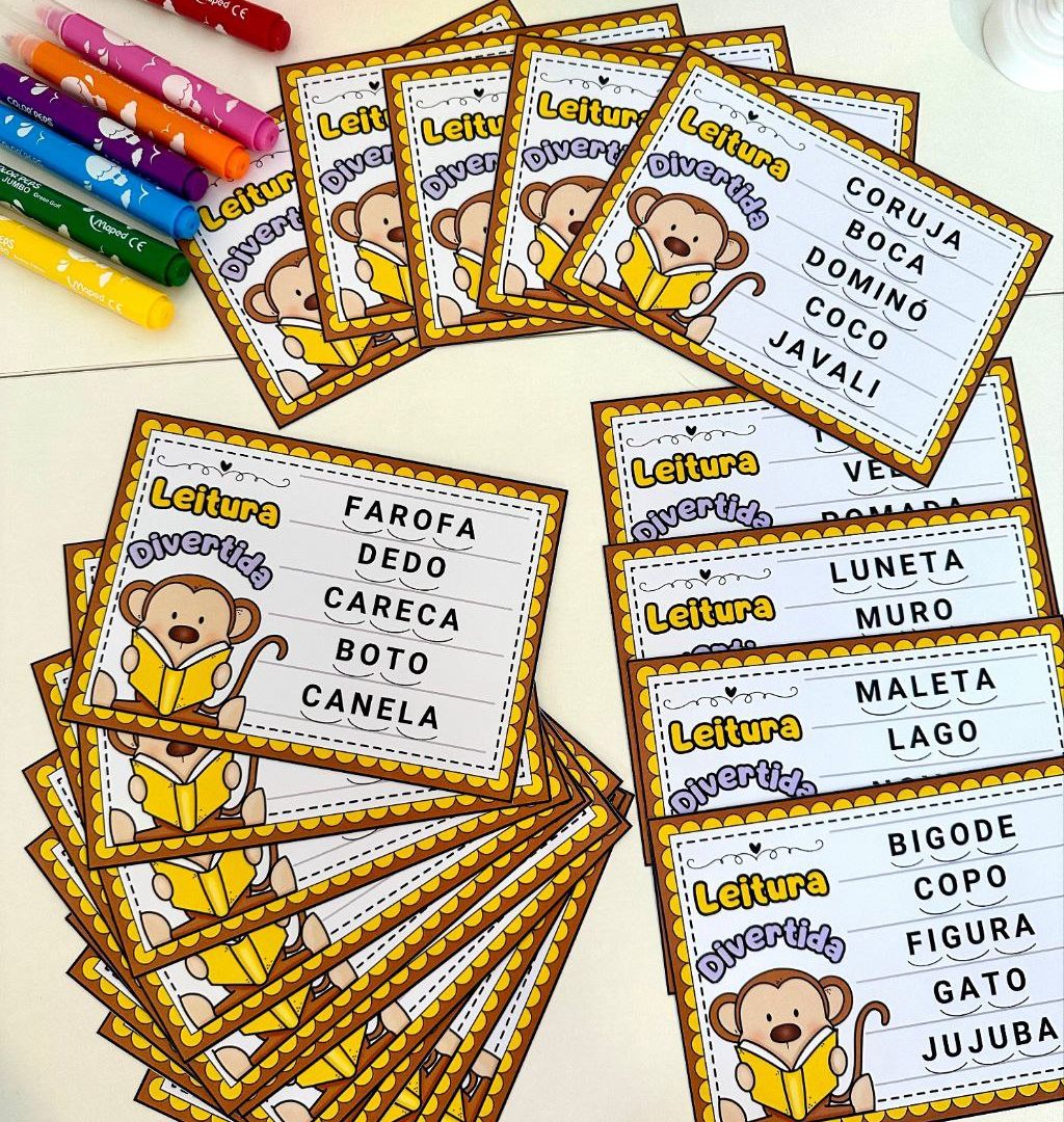 Fichas de Leitura de Palavras