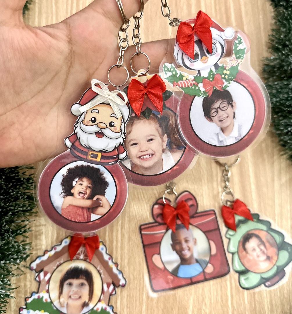 Chaveiros com tema de Natal