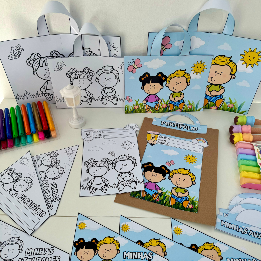 Kit Capas de Atividades tema Jardim
