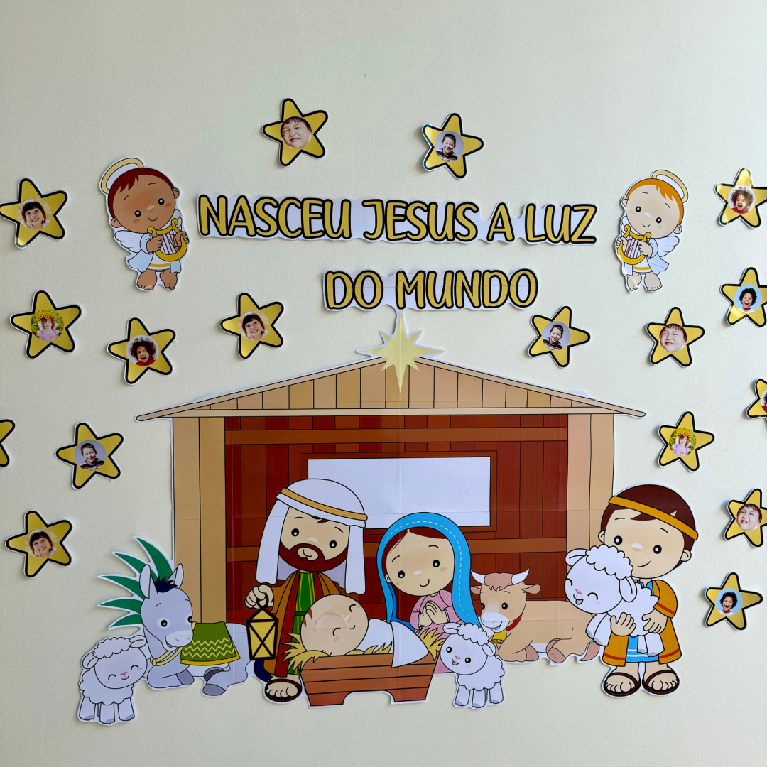 Painel de Natal com Presépio