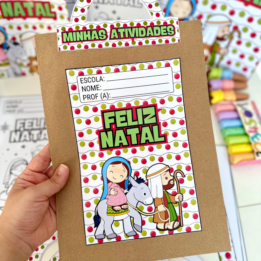 Kit Capas de Atividades tema Natal Cristão
