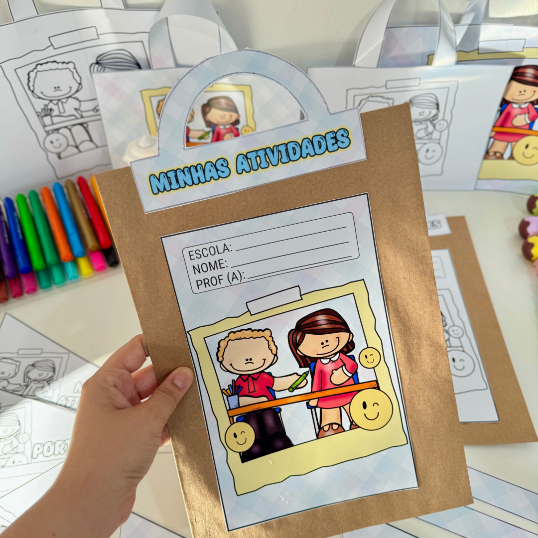 Kit Capas de Atividades tema Escola