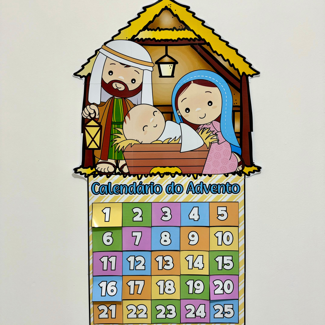 Cartaz Calendário do Advento com Presépio