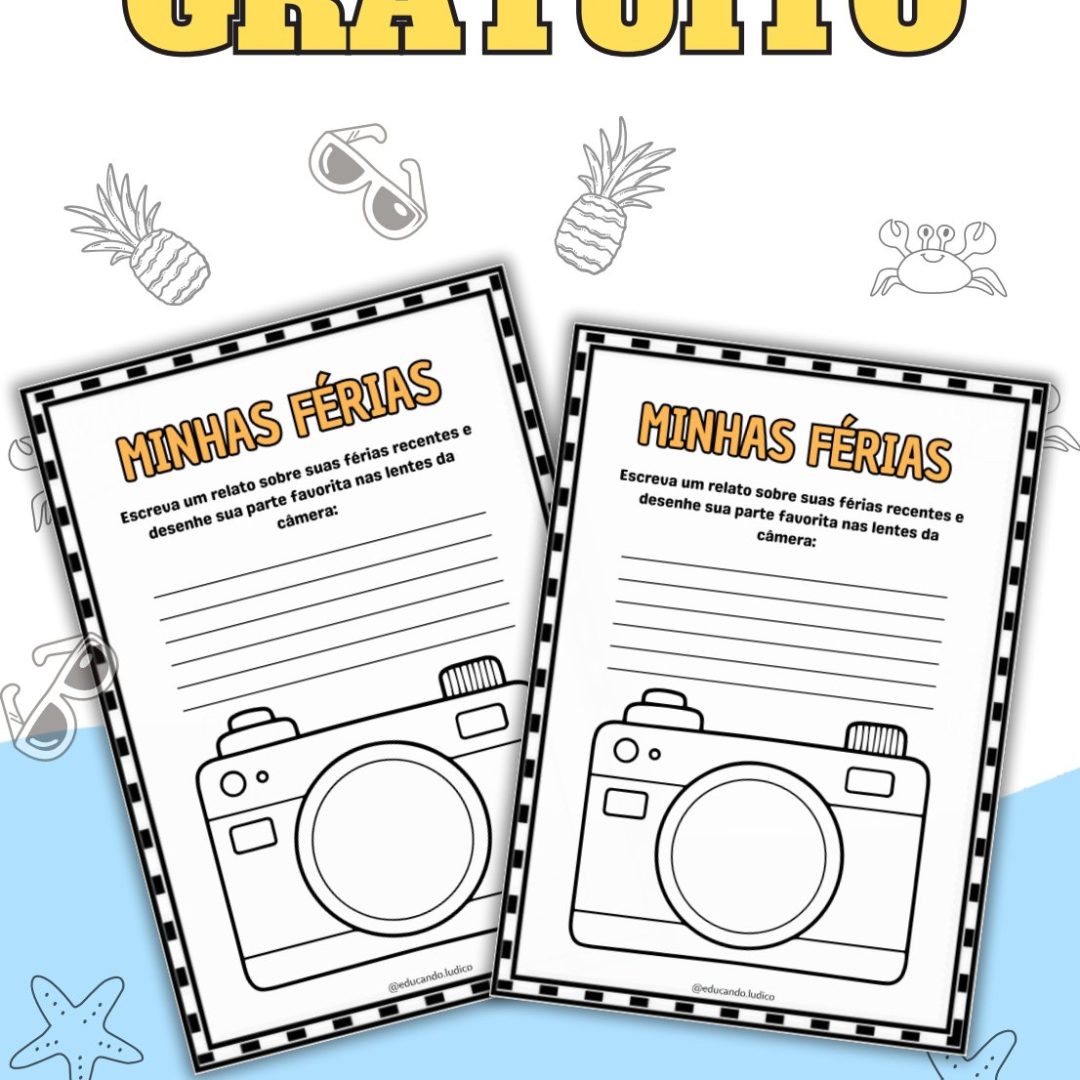 Atividade “Minhas Férias” – Download GRATUITO!