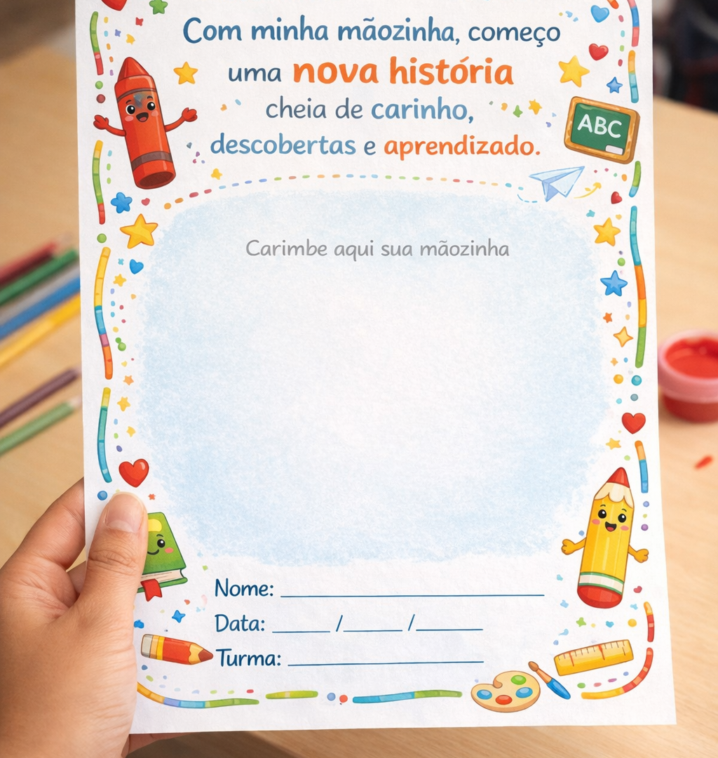 Atividade Volta às Aulas – Com Minha Mãozinha Começo Uma Nova História