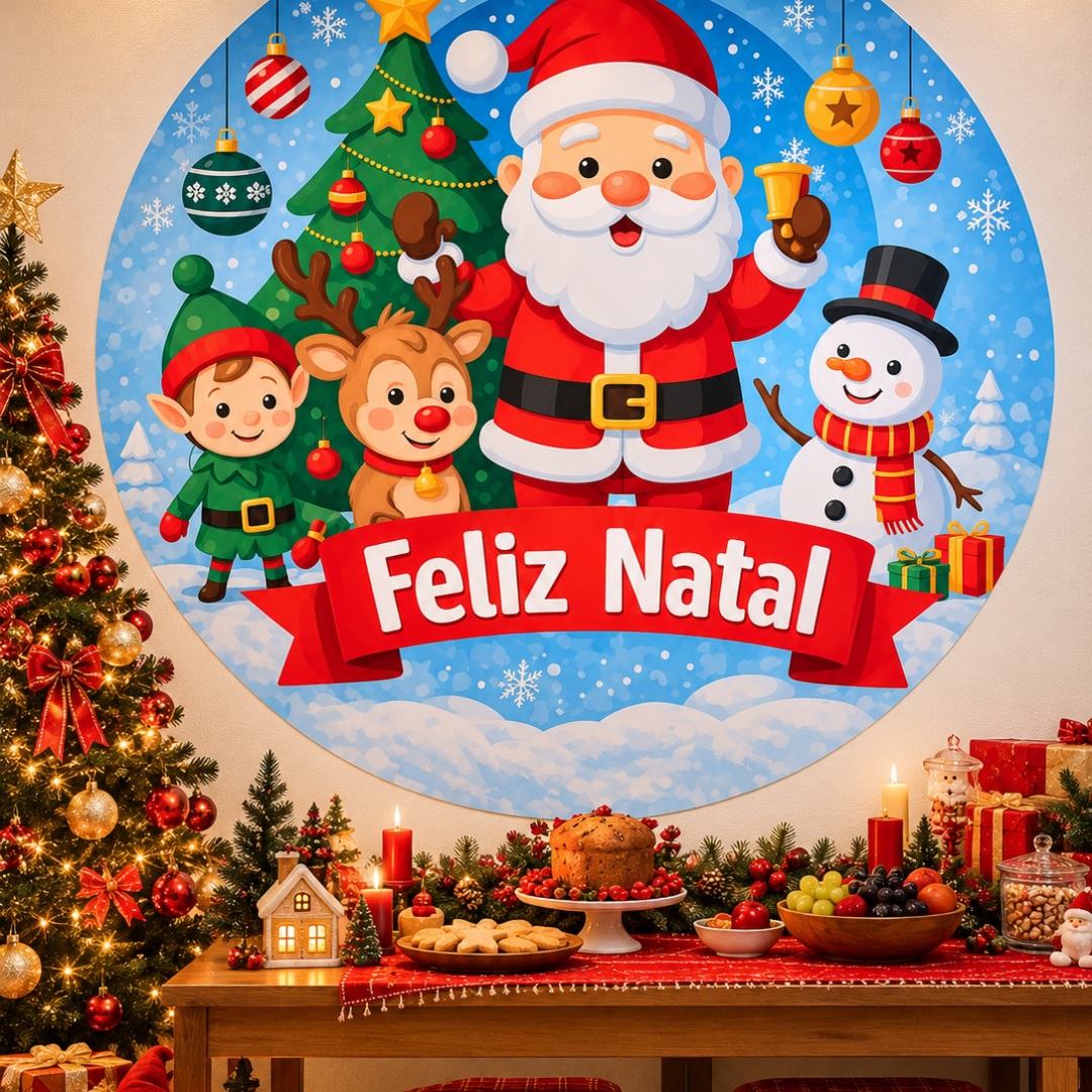 Painel Natal Mágico – Modelo Redondo