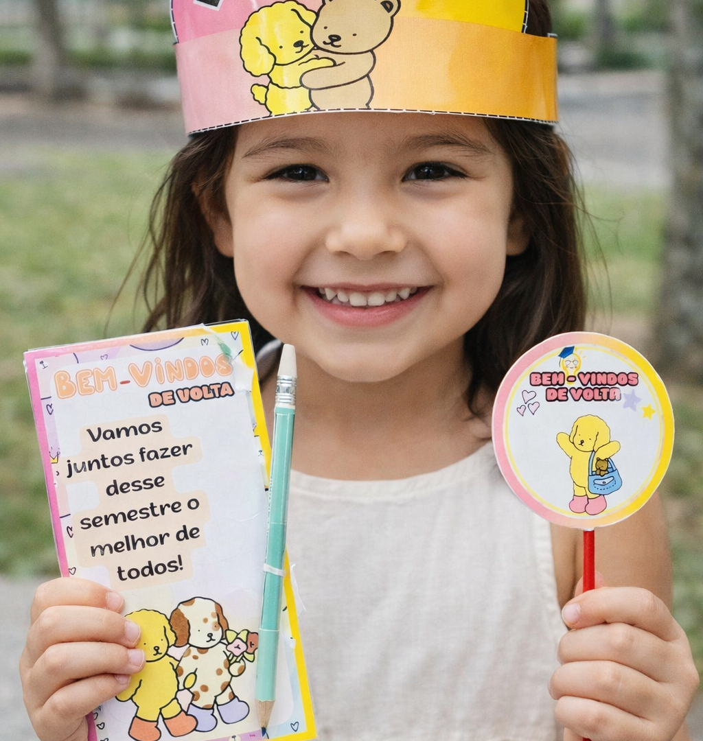 Cartão + Viseira retorno as aulas Bobbie Goods