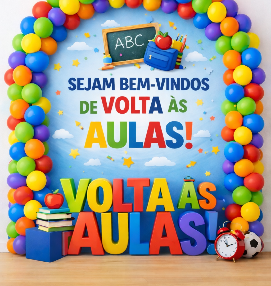 Painel Volta Às Aulas - Colorido