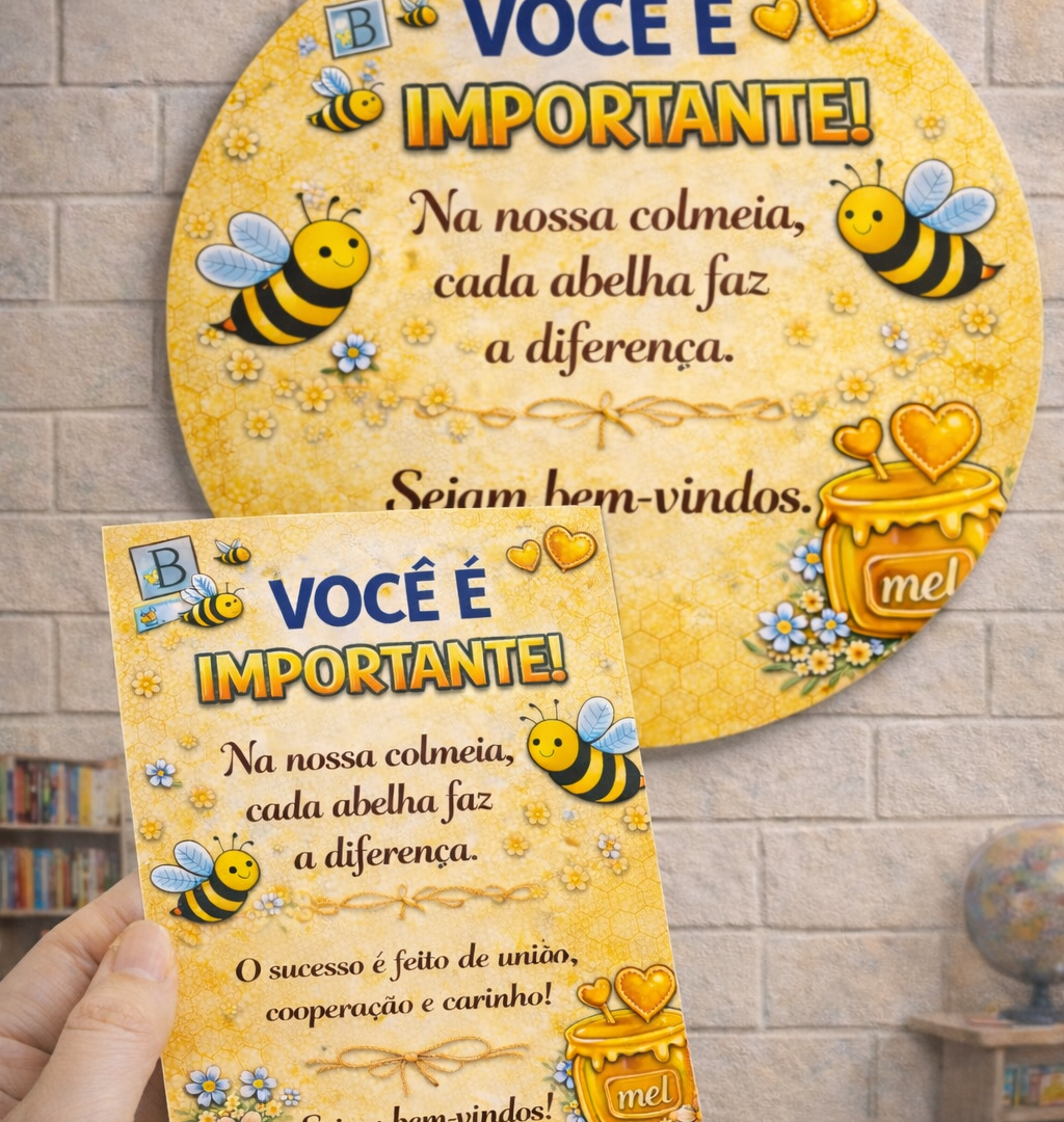 Kit Motivacional Volta às Aulas – Tema Colmeia