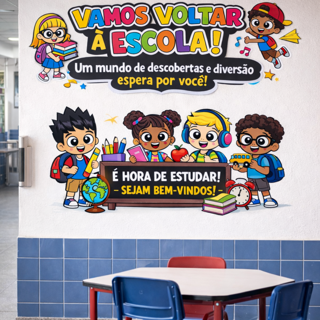 PAINEL VOLTA ÀS AULAS - "Um mundo de descobertas e Diversão"