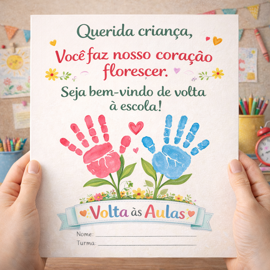 Atividade Volta às Aulas – Mãozinhas que Florescem