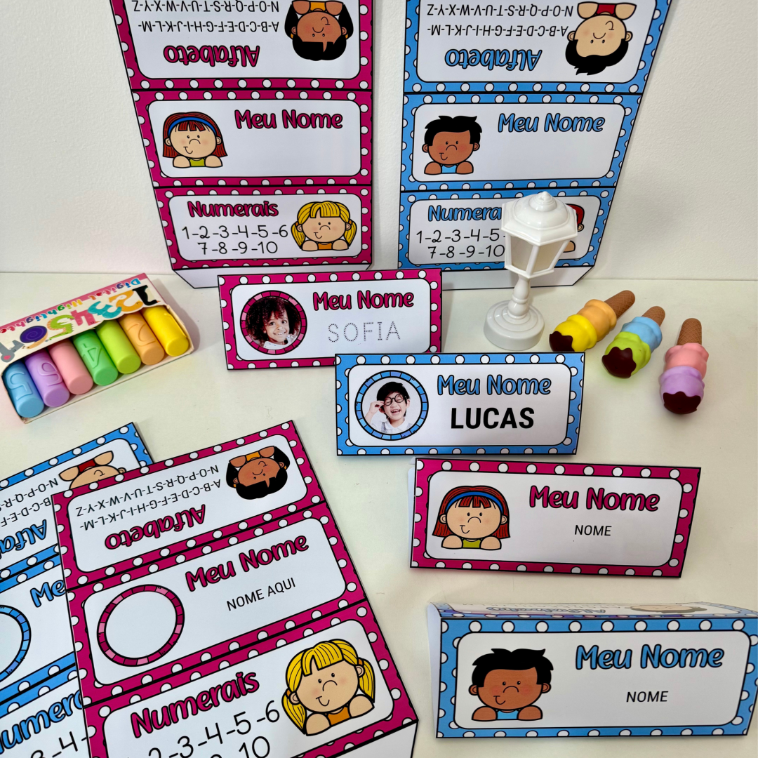 Crachá de Mesa Editável