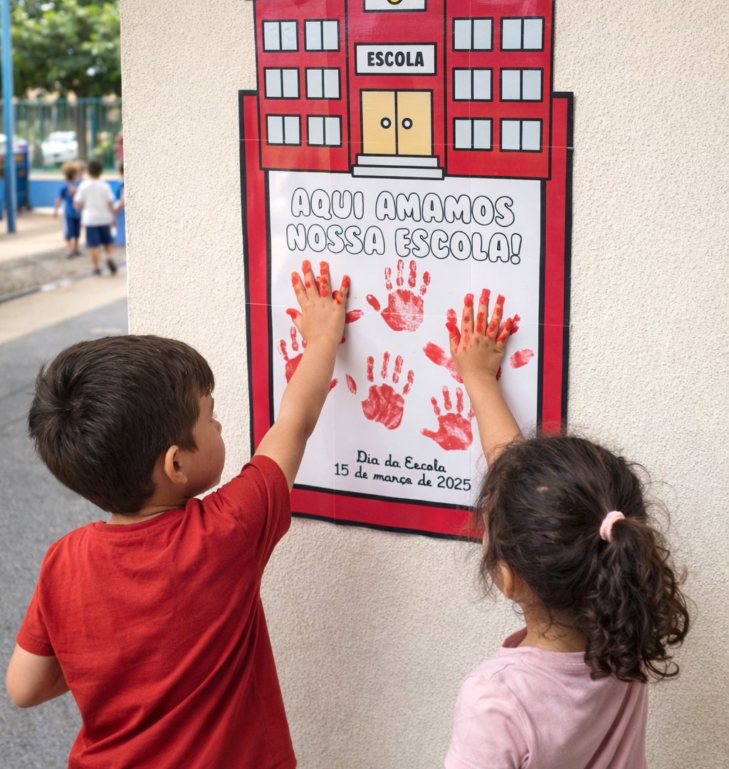 Cartaz interativo dia da escola