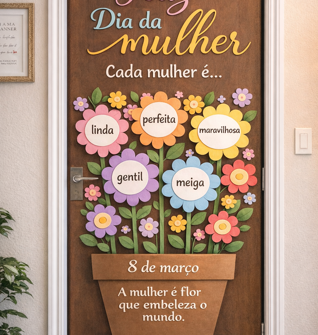 Painel Dia da Mulher – Tema Flores