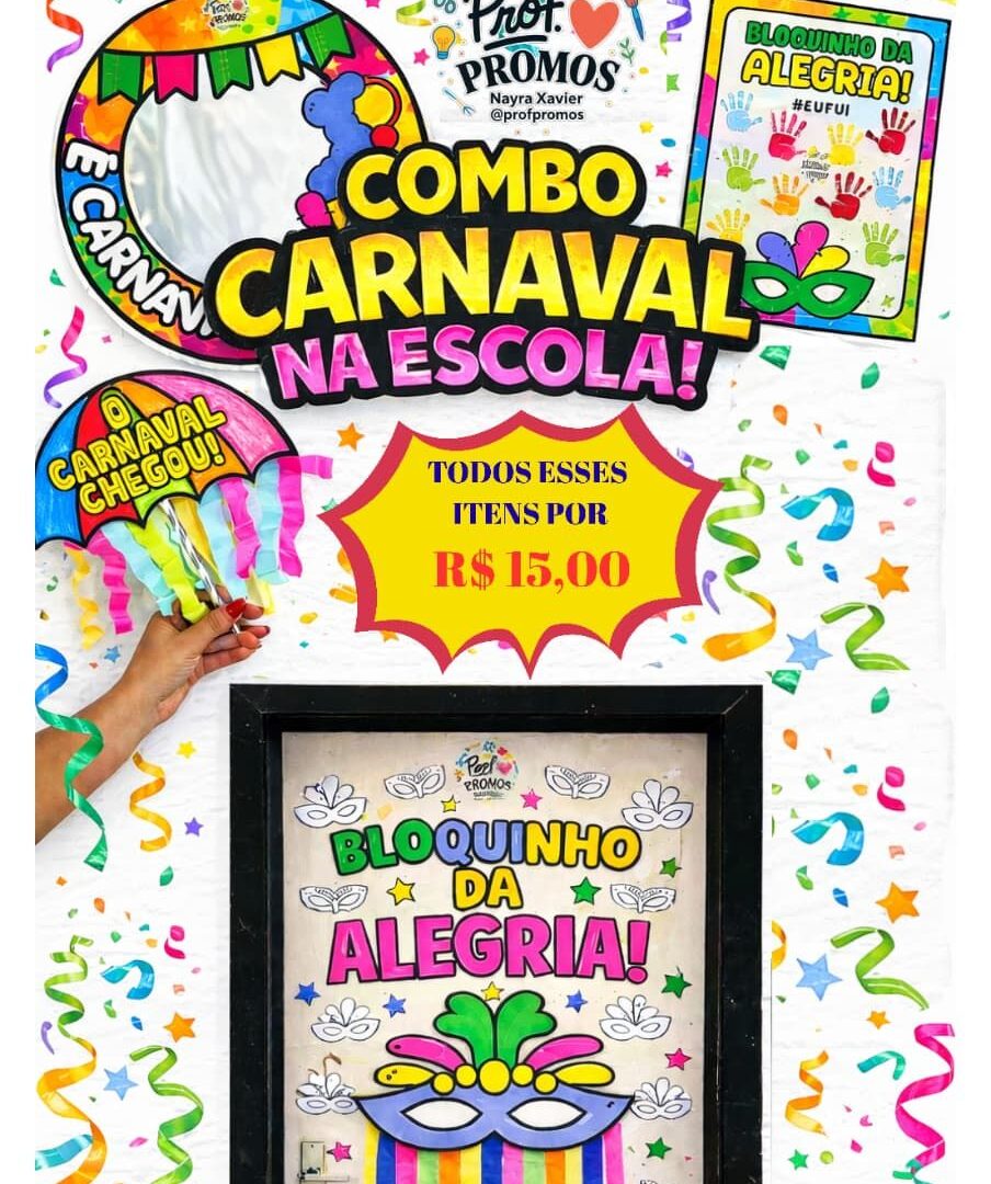Combo Carnaval na Escola