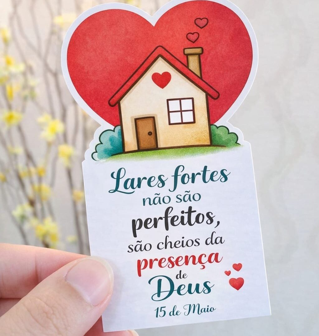 Cartão Decorativo – 15 de Maio | Dia da Família