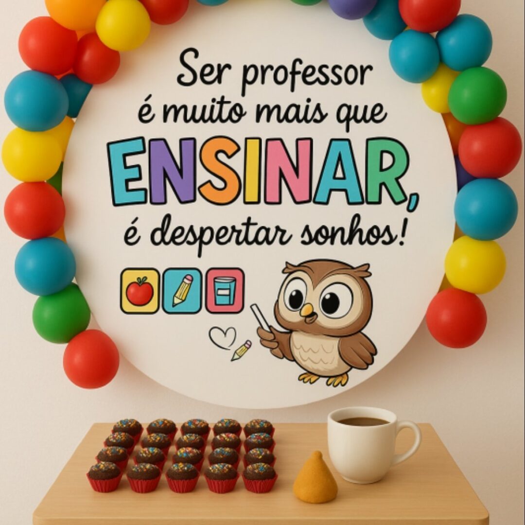 Painel Dia dos Professores – Coruja Colorida