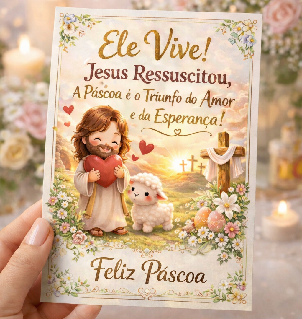 Cartão de Páscoa Cristã