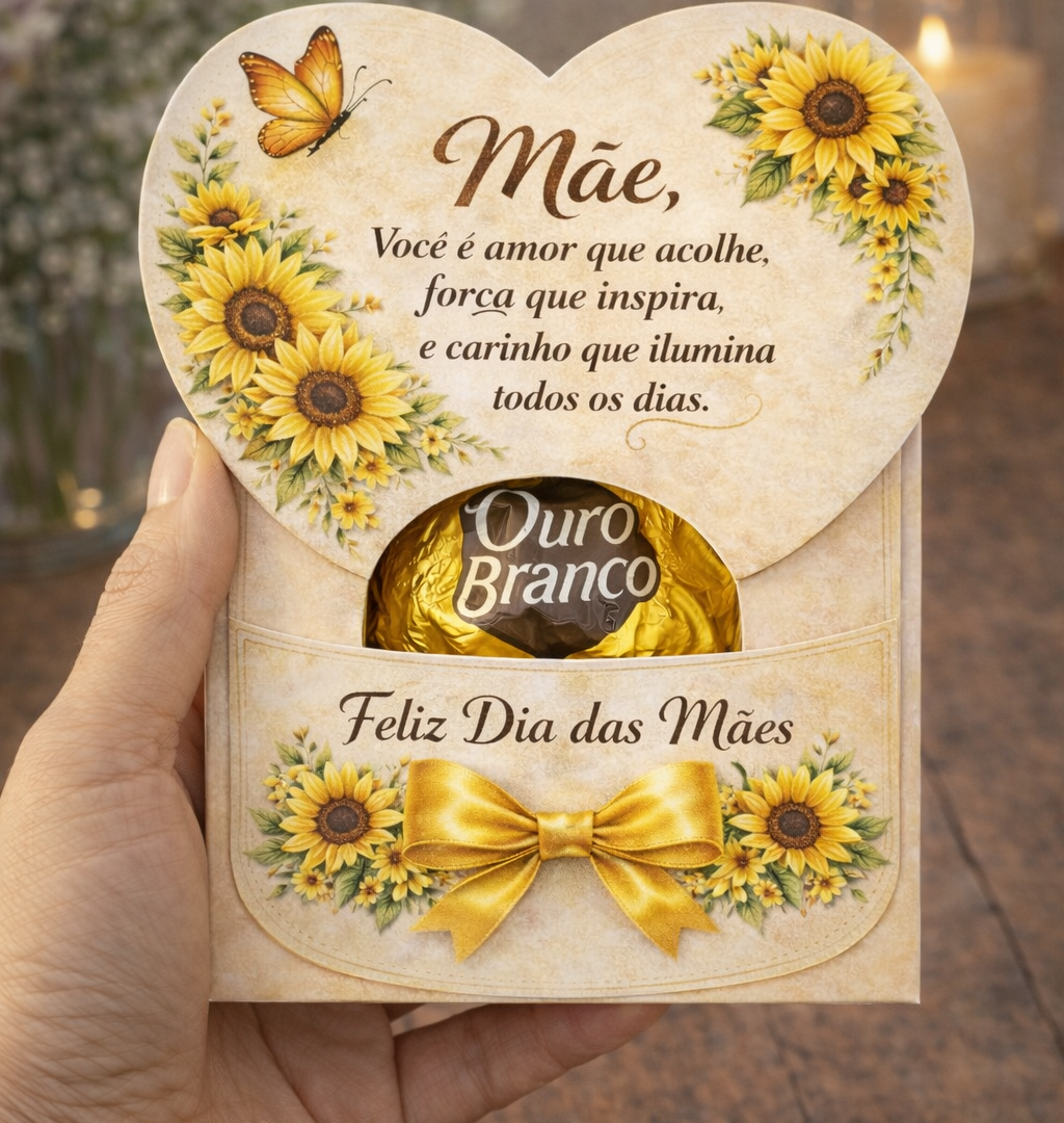 Caixinha Dia das Mães Tema Girassóis