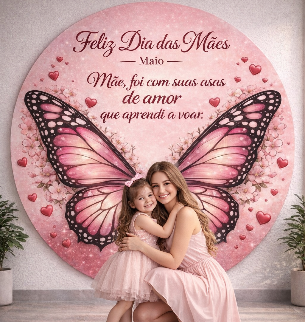 Painel Redondo Dia das Mães – Borboleta do Amor