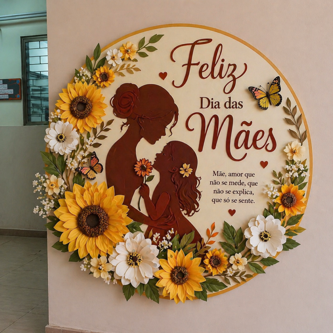 Painel Redondo Dia das Mães – Girassol