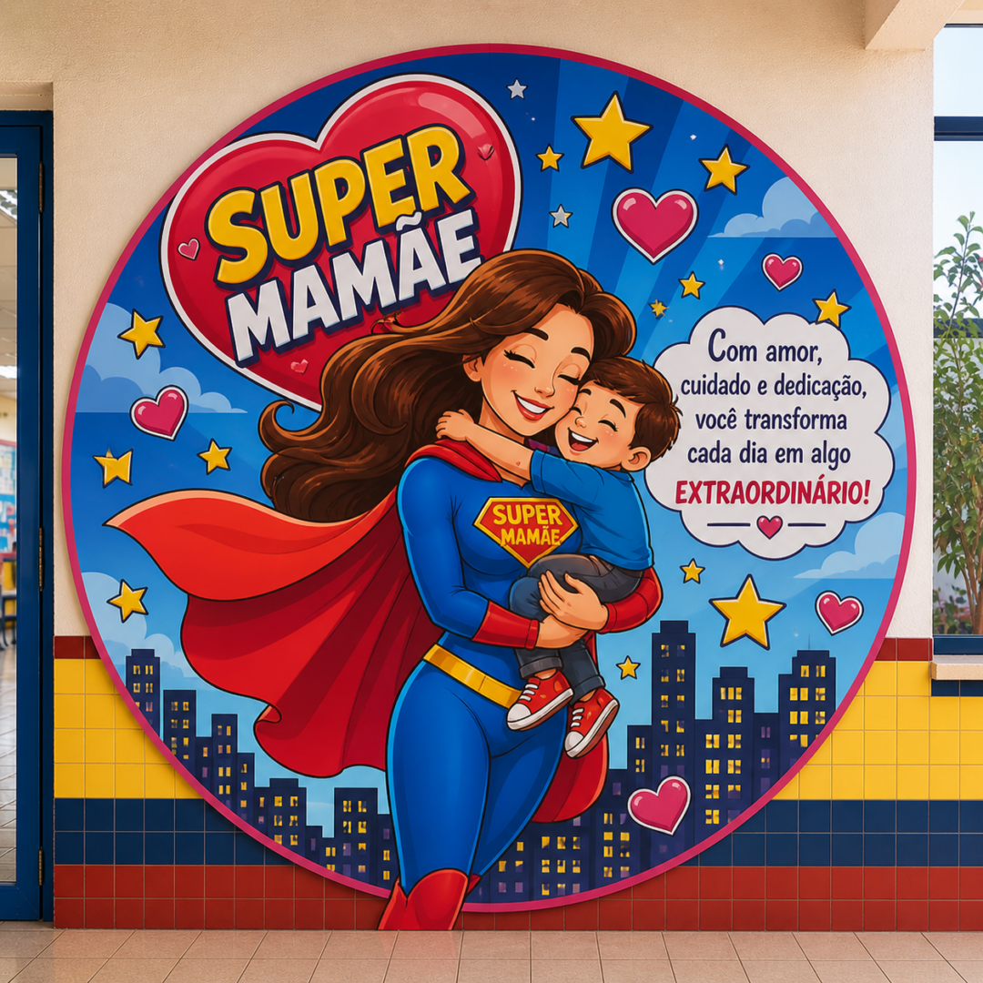 PAINEL SUPER MAMÃE – TEMA HERÓINA
