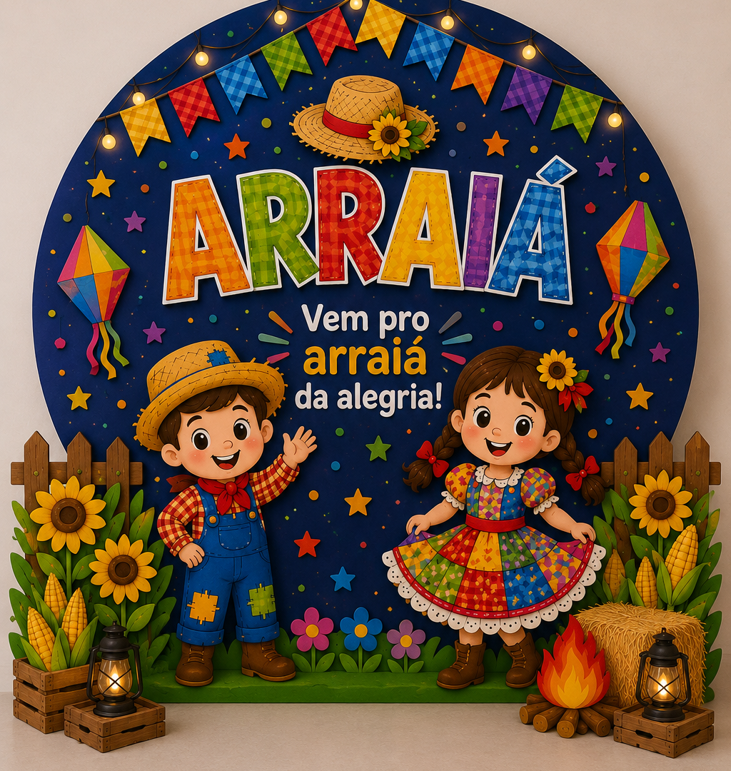 Painel Arraiá "Vem Pro Arraiá”