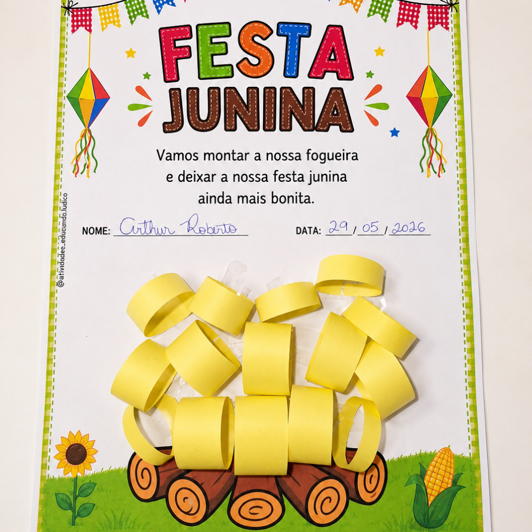 ATIVIDADE FESTA JUNINA – MONTANDO A FOGUEIRA