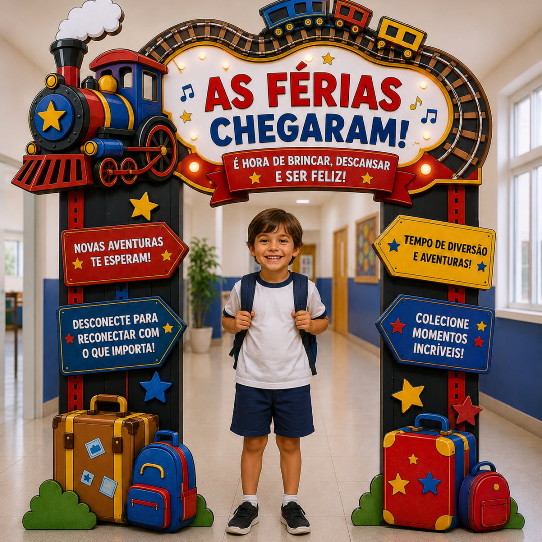 PORTAL AS FÉRIAS CHEGARAM - TEMA TREM