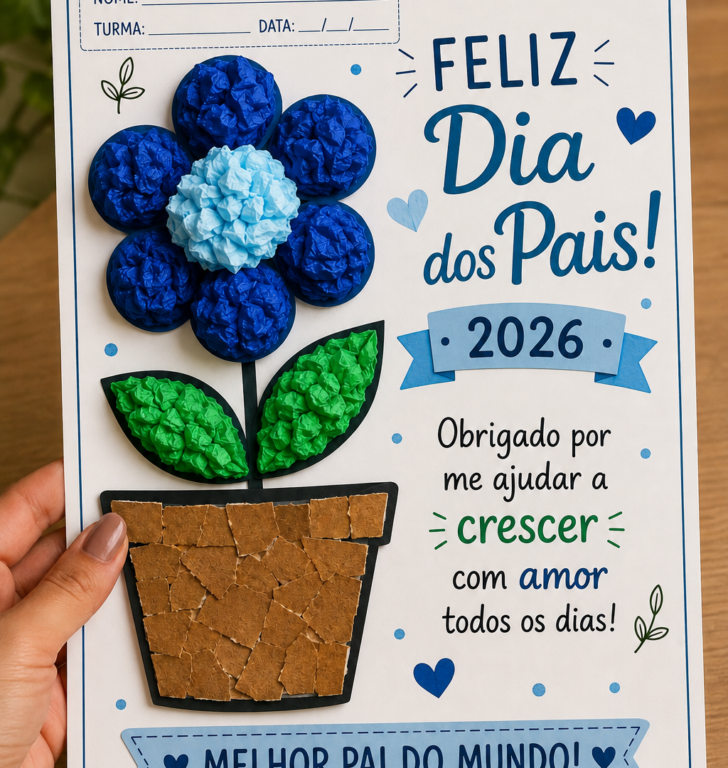ATIVIDADE INTERATIVA – DIA DOS PAIS - FLORZINHA DE AMOR