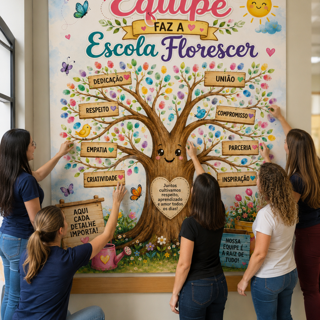 PAINEL INTERATIVO – NOSSA EQUIPE FAZ A ESCOLA FLORESCER