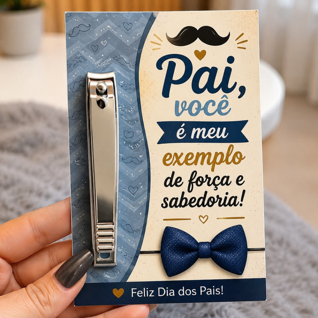 CARTÃO PORTA-CORTADOR DE UNHAS – DIA DOS PAIS