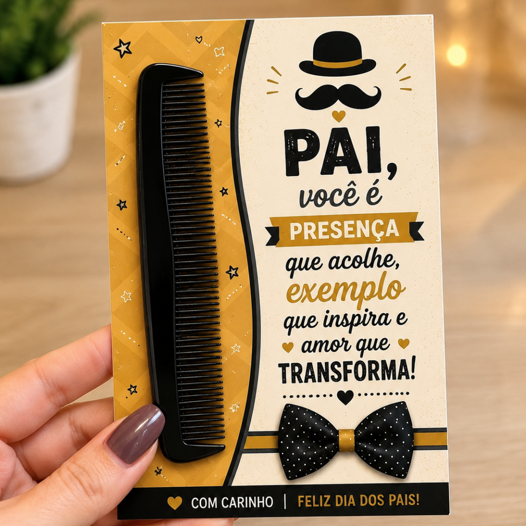 CARTÃO PORTA-PENTE – DIA DOS PAIS