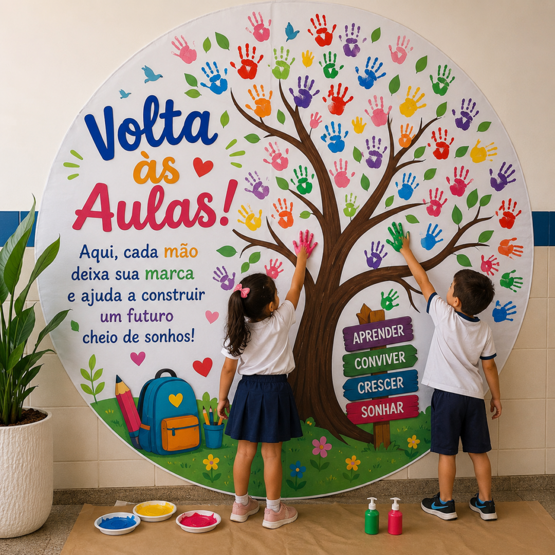 Painel Interativo – Volta às Aulas | Cada Mão Deixa Sua Marca