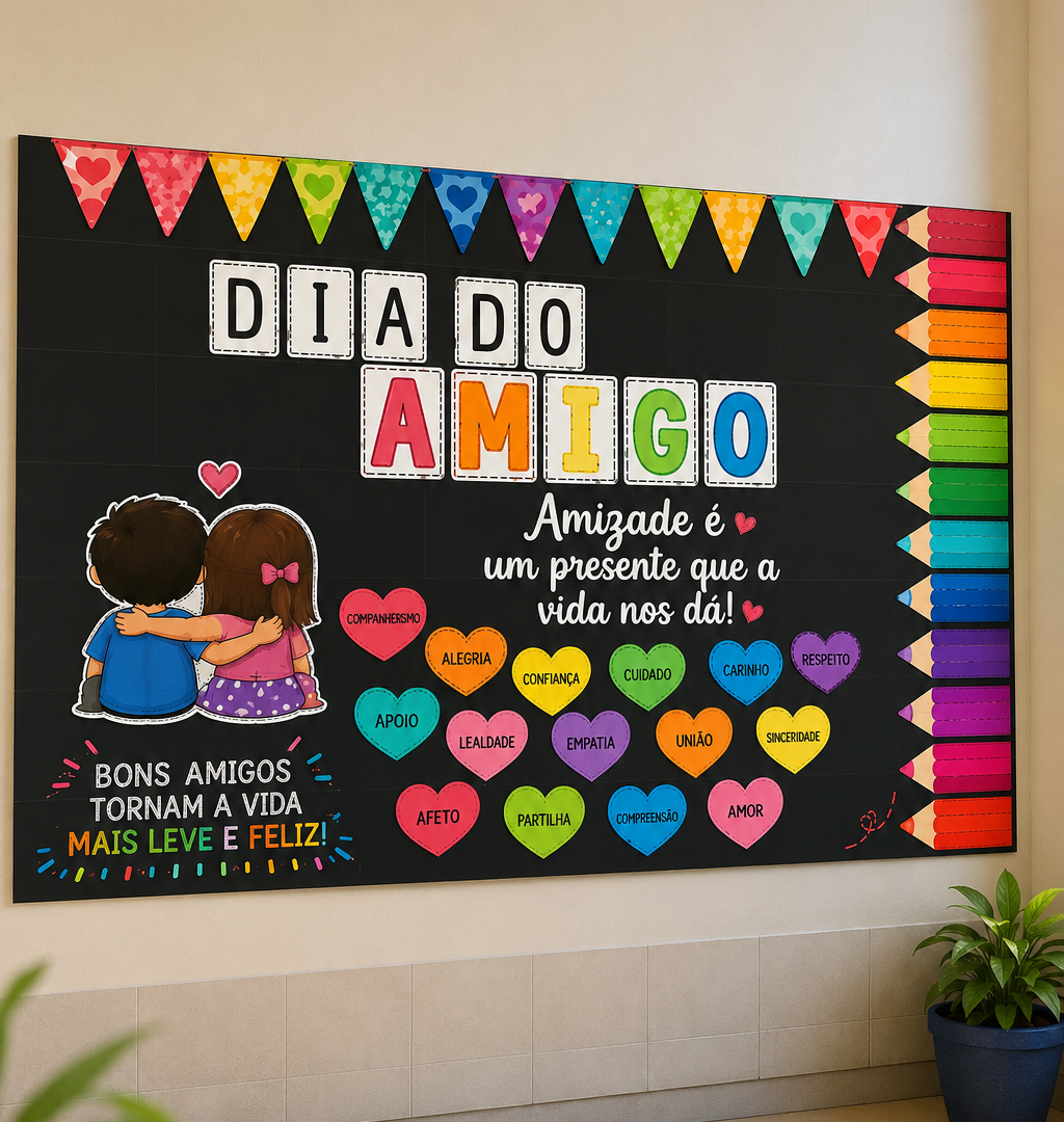 PAINEL DIA DO AMIGO – AMIZADE QUE ILUMINA O CORAÇÃO