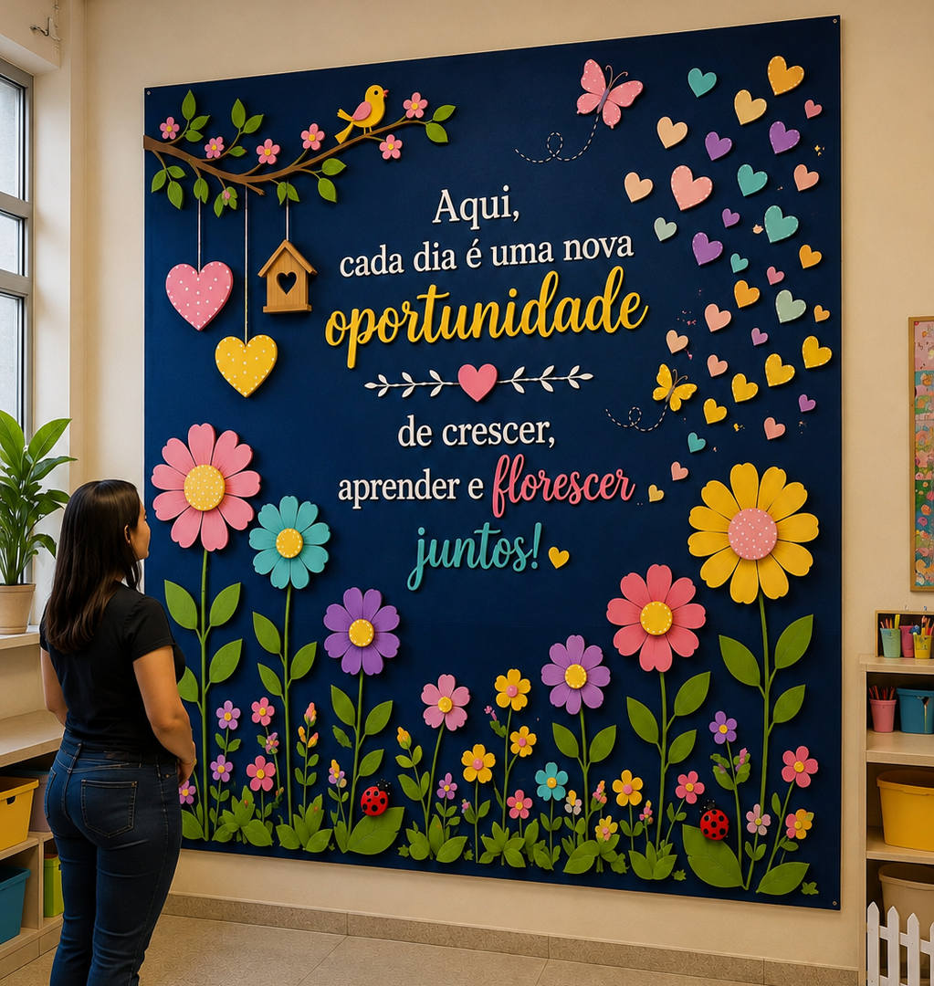 Painel Volta Às Aulas - Jardim da Aprendizagem