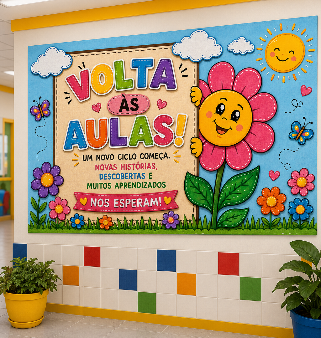 Painel Volta às Aulas – Jardim das Flores