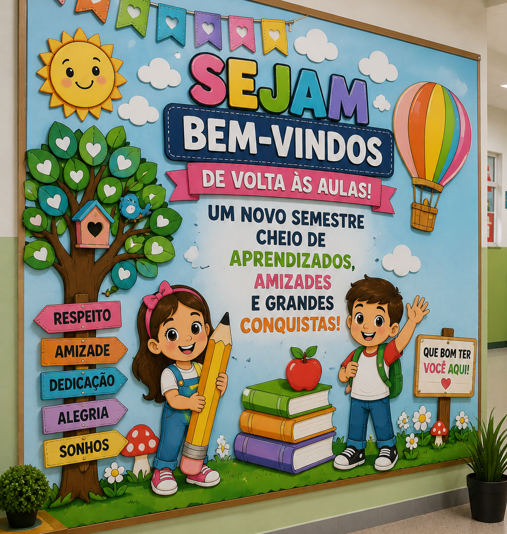 PAINEL SEJAM BEM-VINDOS – DE VOLTA ÀS AULAS
