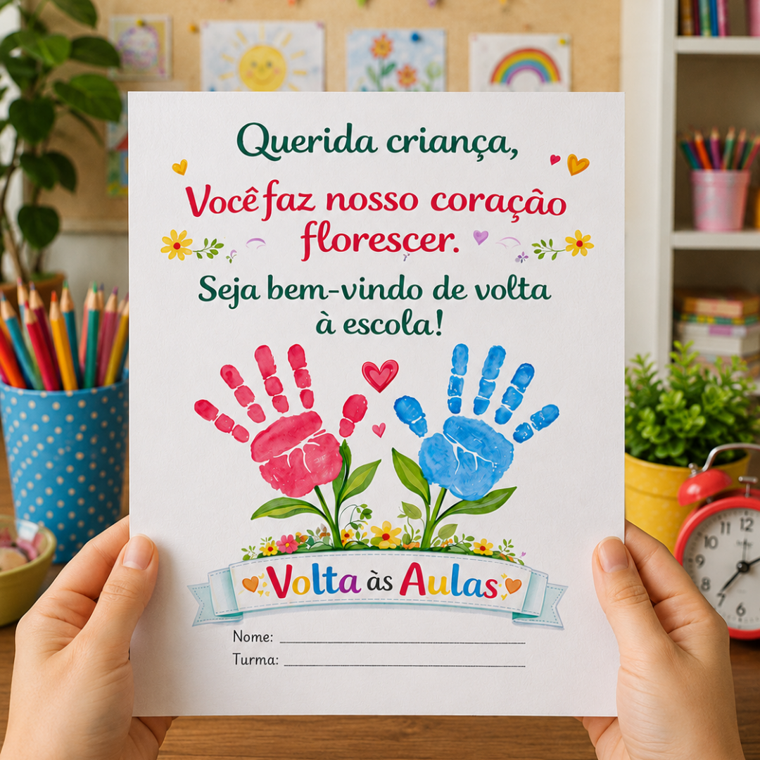 Atividade Volta às Aulas – Mãozinhas que Florescem