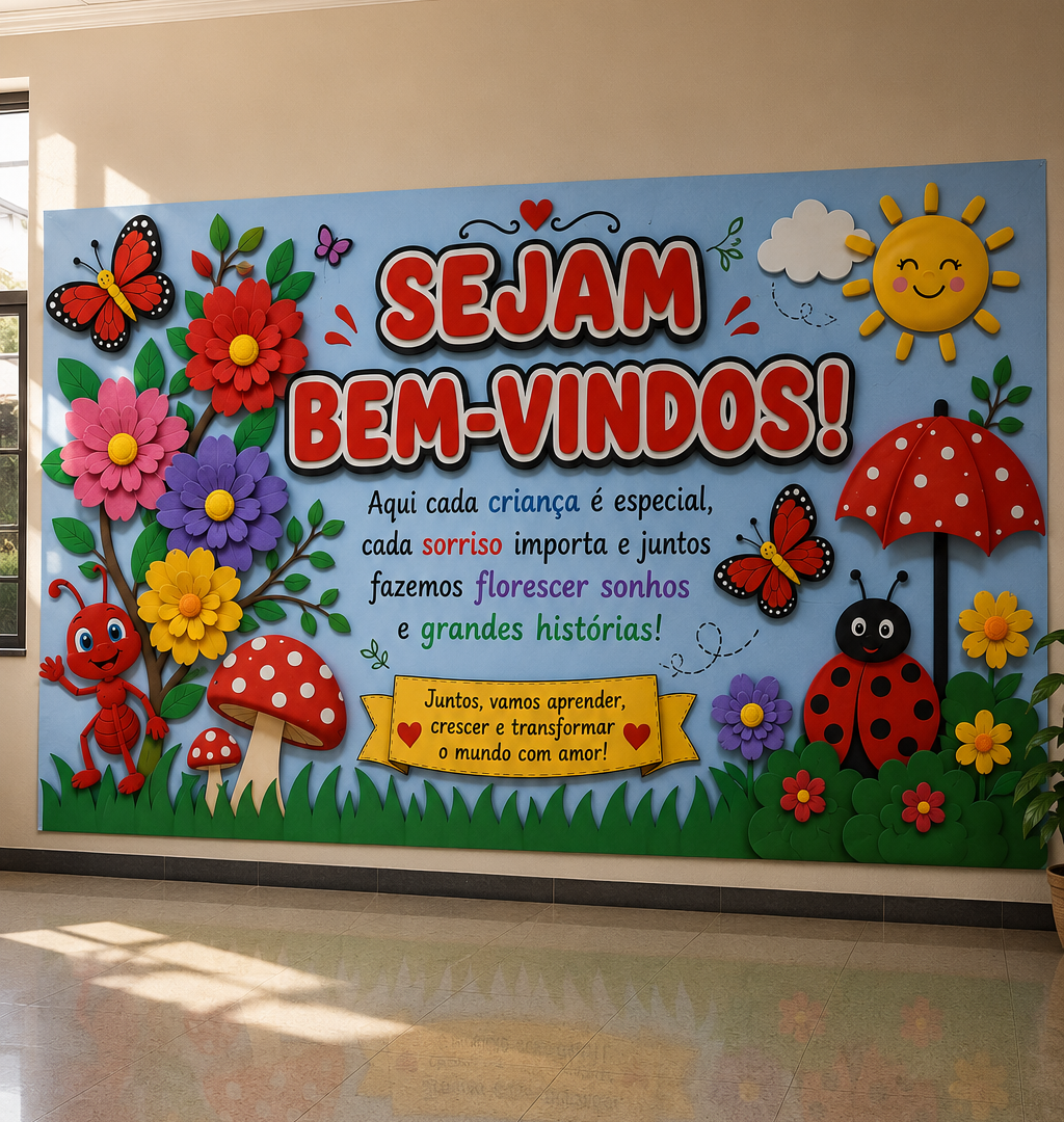 Painel "Jardim dos Sorrisos" – Sejam Bem-vindos!