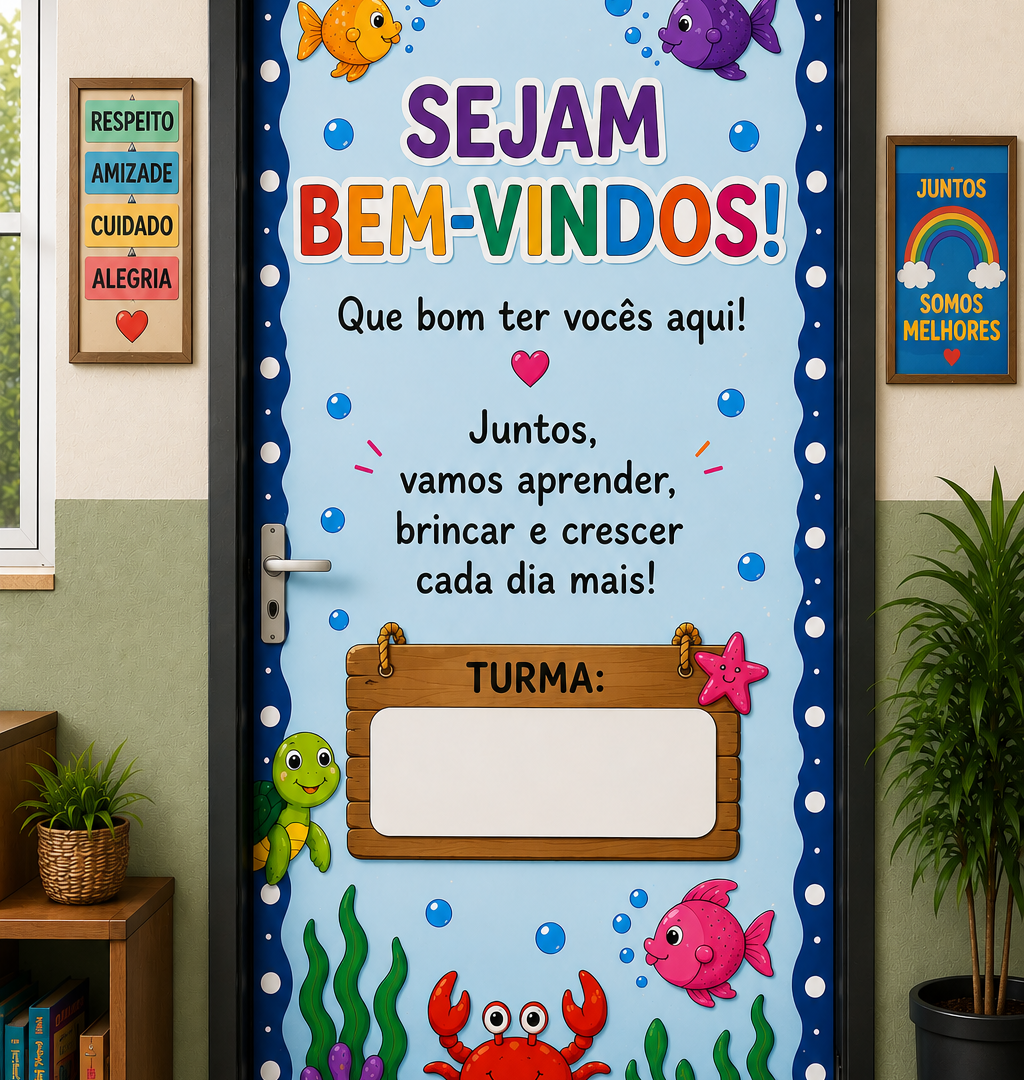 PAINEL DE PORTA – FUNDO DO MAR ENCANTADO
