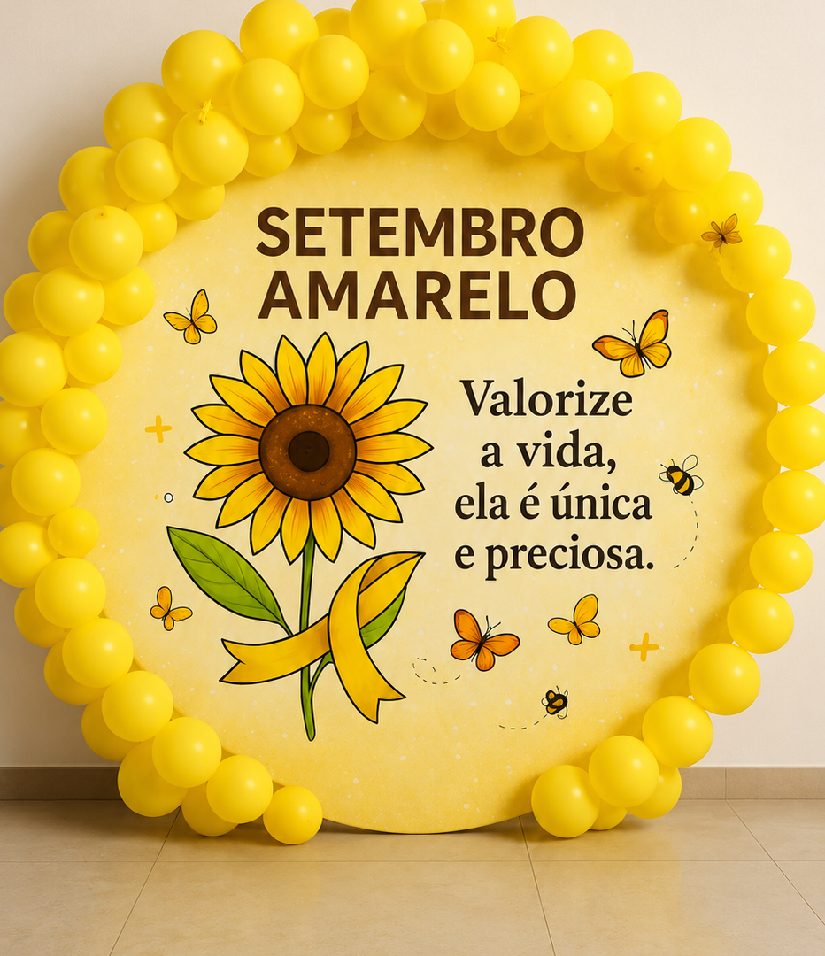 Painel Setembro Amarelo - "Valorize a vida"