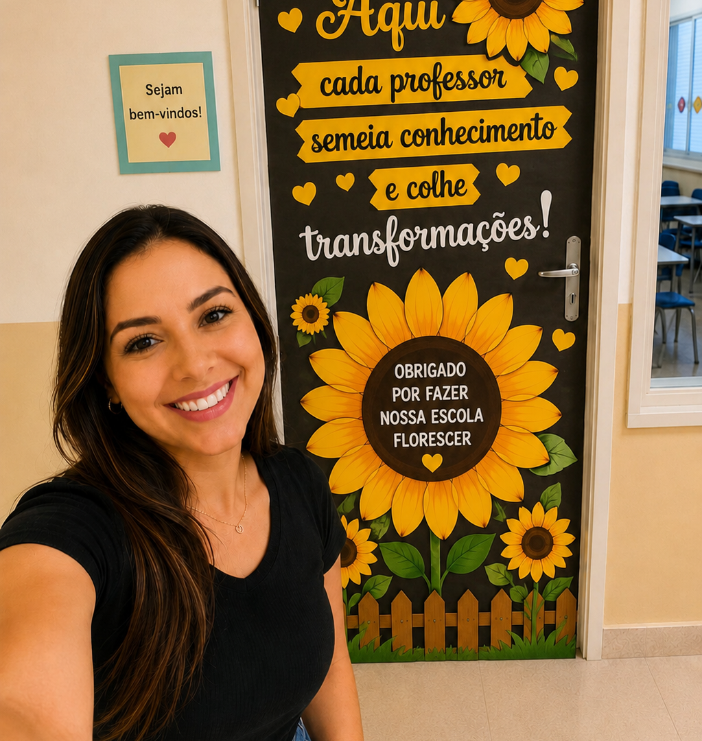 Painel de Porta – Girassóis que Acolhem