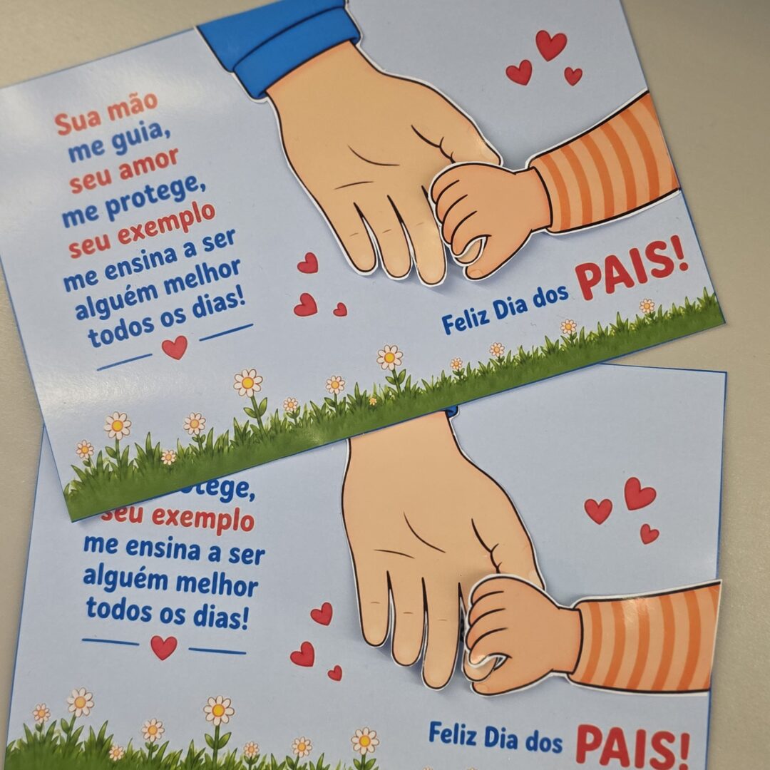 CARTÃO DIA DOS PAIS – SUA MÃO ME GUIA