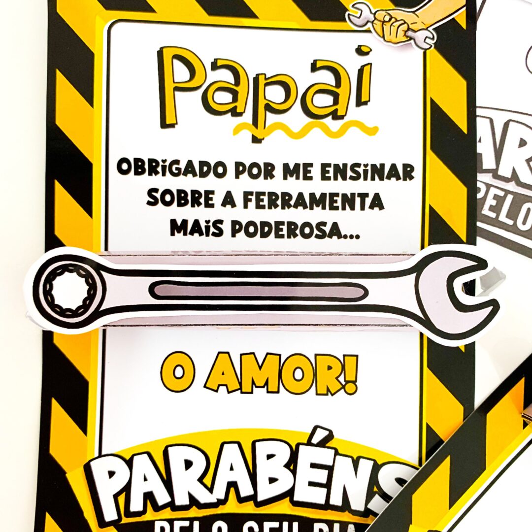Cartão Dia dos Pais – Tema Ferramentas